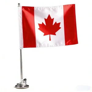 Custom Polyester US National Car Flag and PP Flagpole With Air Suction Mount Outdoor Event Flag Set (Set 2)