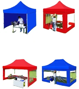 Custom Pop Up Folding Gazebo with Side Walls Waterproof Trade Show Canopy Tents for Garden Party Advertising