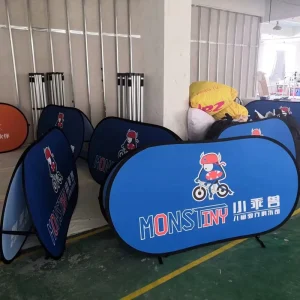 Custom Pop up A Frame Banner for Outdoor Soccer Game Digital Printing Promotional Flags and Banners