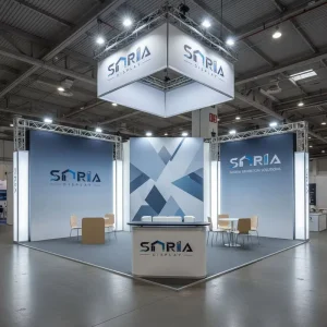 Custom Portable 10 20 Tube Aluminum Slatwall Trade Show Exhibition Booth Quick Assembly Fast Build Pipe Displays Truss Displays