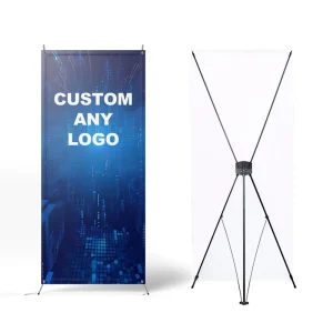 Custom Portable Aluminum X Banner Stand Promotional Flags & Banners for Exhibition Display