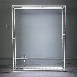 Custom Portable Light Box with LED Backdrop Display Fabric Aluminum Backlit Backwall for Trade Show Exhibitions Custom Printing