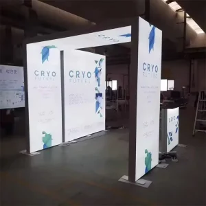 Custom Portable Modular LED Wall Display Foldable SEG Fabric Light Box for Expo Exhibition Advertising Booth Stand