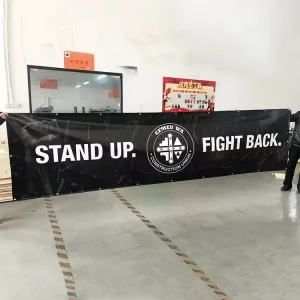 Custom Portable Polyester Fabric Banner For Indoor And Outdoor Use For Trade Show Giveaways
