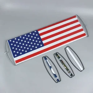 Custom Portable Retractable Sports Events Football Soccer Concert Fan Cheering Scrolling Rolling National Flag Hand Pull Banner
