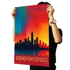 Custom Poster A0 A1 A2 A3 A4 Paper Printed RGB Colorful Movie Music Business Film Product Promotion Poster Printing