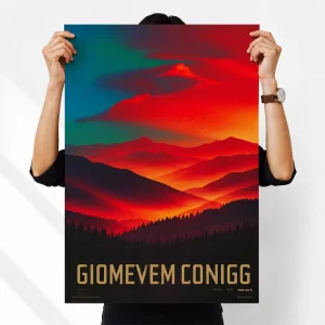 Custom Poster A0 A1 A2 A3 A4 Paper Printed RGB Colorful Movie Music Business Film Product Promotion Poster Printing