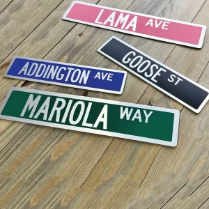 Custom Poster Wall Decor Aluminum Metal Sign for Garage Hanging Advertising Number Plate Printing