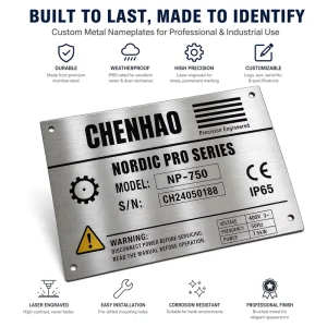 Custom Precision Engraving Metal Nameplate Durable Logo Label Tag for Industrial Machinery Equipment