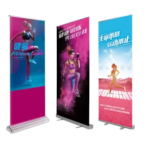Custom Print Advertising Aluminum Roll Up Banner Portable Retractable Pull Up Banner Display Rollup Stand