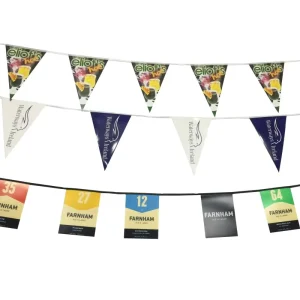 Custom Print Advertising Plastic Bunting Flags and Pennant String Banners Custom Print Pennant String Flags