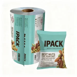 Custom Print Heat Sealable Flexible Food Packaging Roll Stock Film Plastic Foil Laminated Film Roll for Automatic Packing