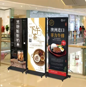 Custom Print Indoor Outdoor Illuminated Aluminum Frameless LED Fabric Textile Soft Film Light Box for Store Front Advertising