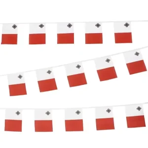 Custom Print Malta String Flag Polyester Pennant Bunting National Flags