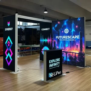 Custom Print Modular SEG LED Light Box Advertising Display Stand Backlit Frameless Lightbox for Trade Show Event Booth