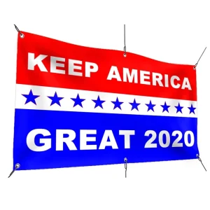Custom Print Outside Promotional Wall Banner Custom Printed Polyester Fabric Aluminum Flagpole Political Vote Streamer Banners