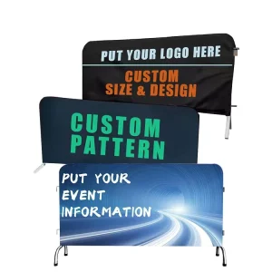 Custom Print Roadside Banner Outdoor Events Portable Barrier Road Advertising Event Crowd Control Custom Barrier Cover