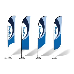 Custom Print Soccer Roadside Outdoor Promotional Solid Orange Advertising Flying Banners Feather Flag