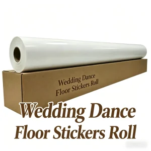 Custom Printable Glossy Self Adhesive Vinyl Factory Low Tack Removable Wedding Floor Stickers No Residue Water Resistant