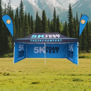 Custom Printed 10×10′ Portable Pop-up Trade Show Tent Waterproof and Indoor Applicable Advertising Tent for Business Events