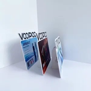 Custom Printed A4 Paper Pharmacy Advertising Sign Table Top Cardboard Display Template Board Stand Poster Banner Counter Stand