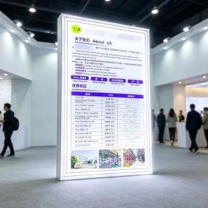 Custom Printed Aluminum Frame Tension Fabric LED Popup Light Box 5000 Lumens for Easy Transport Quick Setup Promotional Backdrop