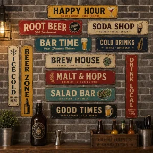 Custom Printed Aluminum Metal Signs Hanging Panel Decorative License Plates for Wall Decor Advertising Souvenir Gift OEM ODM