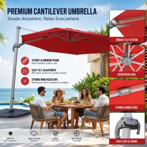 Custom Printed Beach Advertising Umbrella Large Roman Shade For Outdoor Restaurants Patios Beach Club Deck Porch