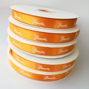 Custom Printed Branded Logo Satin Ribbon for Cake Gift Decoration