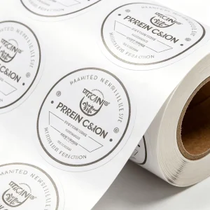 Custom Printed Circular Adhesive Labels and Stickers Waterproof Logo Sticker Roll for Shipping
