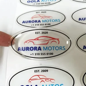 Custom Printed Clear Gel 3D Epoxy Dome Sticker Self Adhesive Waterproof PVC Resin Logo Label for Business Auto Crafts