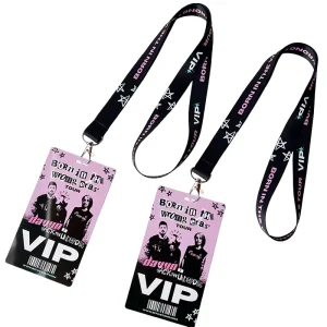 Custom Printed Corporate Logo Lanyard With Nylon ID Card Badge Holder for Official Advertising Event Pass