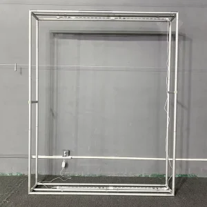 Custom Printed Double Sided Tension Frameless Fabric Light Box Backdrop Stand Portable Trade Show Booth