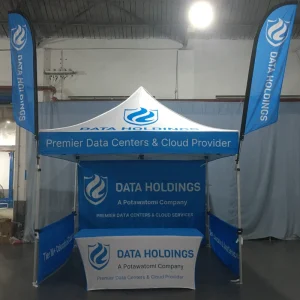 Custom Printed Dye Sublimation Easy Collapsible Pop up Commercial Tent for Trade Shows Outdoor Advertising Banner Stands