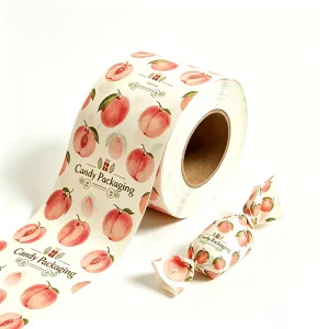 Custom Printed Eco Friendly Biodegradable Food Grade Sugar free Functional Candy Packaging Flexible Twisted Wax Paper Film Roll