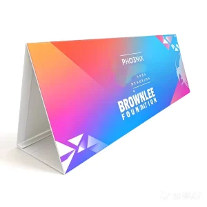 Custom Printed Eco friendly Triangle Display Board with Cutting Service Foldable Standing Yard Lawn Table Tank Sign for Events