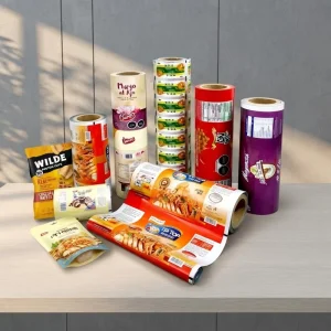 Custom Printed Food Packaging Film Heat Seal Plastic Roll for Snack Food Packaging Factory Supply