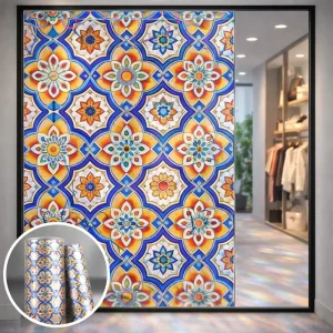 Custom Printed Frosted Privacy Window Film for Office Glass Partition Branding