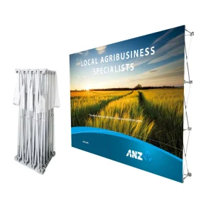 Custom Printed Graphics Aluminium Folding Pop Up Backdrop and Banner Stand for Events Trade Show and Party Equipment
