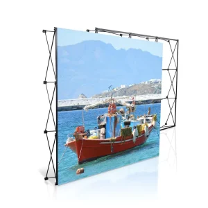 Custom Printed Graphics Backdrop Fabric Banner Stand for Events Trade Show and Party Equipment Advertising Floor Standing