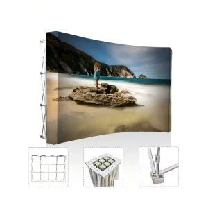 Custom Printed Graphics Backdrop and Tension Fabric Banner Stand Display Trade Show and Party Equipment