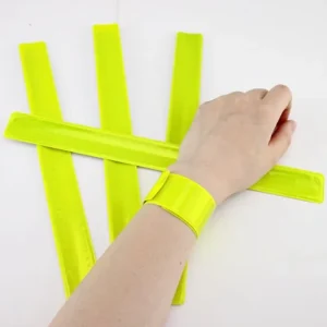 Custom Printed High Visibility PVC Snap Bracelet Reflective Safety Armband Glows Dark Promotional Wristbands for Slap Wristbands