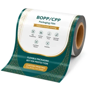 Custom Printed Laminated BOPP CPP Greaseproof High Barrier Metallic Puff Fried Snacks Chips Bags Packaging Roll Film