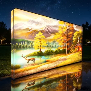 Custom Printed Light Box Wall Display Poster Portable Backdrop Wall Light Box for Event Exhibition Decoration
