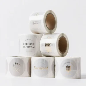 Custom Printed Logo Adhesive Roll Labels Stickers Durable Strong Scratch Off Feature for Manufacturers’ Packaging
