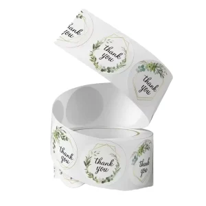 Custom Printed Logo Adhesive Waterproof Coated Paper Roll Labels Stickers Durable Strong Scratch Off Feature for Candle