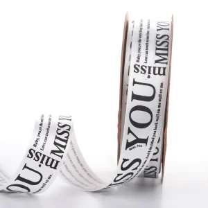 Custom Printed Logo Iridescent Wired Edge Plaid Polyester Ribbon 6-38mm for Flowers Warping