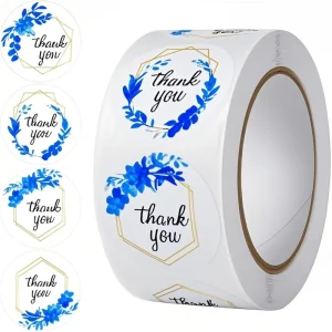 Custom Printed Logo PP Adhesive Roll Labels Stickers Waterproof Durable Strong Scratch Off Feature for Candle Gift Craft