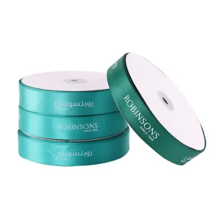 Custom Printed Logo Satin Ribbon 100% Cotton Size Logo Printed Design Artwork Ribbon Customized Silk Screen Print