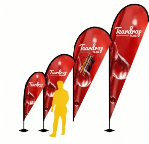 Custom Printed Metal Cross Base Feather Flag Wind Resistant Heat Transfer Printed Portable Outdoor Beach Banner for